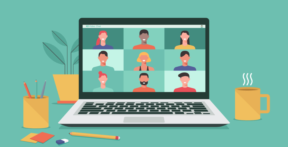 People,Connecting,Together,,Learning,Or,Meeting,Online,With,Teleconference, Video